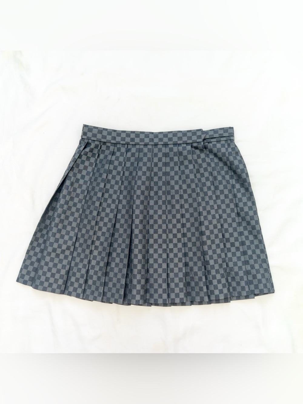 Pleated Mini Skirt in Dark Gray Japanese School Uniform